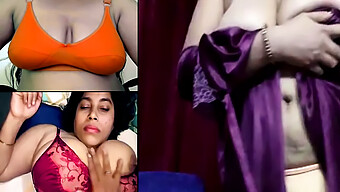 Indische Schönheit Mit Straffen Nippeln In Saree