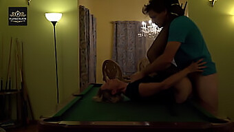 Sexy Mature Wife Receives Rough Treatment On Pool Table, With Big Breasts Swaying And Orgasm.