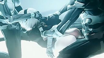 Sensual Exploración De Robot Nier Automata 2b En Hd