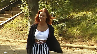 A Redheaded European Teen Reveals Her New Lingerie Outdoors And Reaches Orgasm Through Oral And Fingering Stimulation