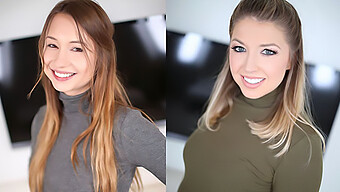 Taylor Sands And Akarra Summers Give A Sensual Pov Handjob And Deepthroat Audition