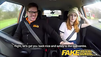 Fake Driving School Leads To Hot Redhead'S Pov Sex Session