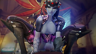 Συλλογή 3d Κινουμένων Σχεδίων Των D.Va, Mercy Και Widowmaker Σε Hentai-Style Βίντεο Overwatch Με Έφηβους