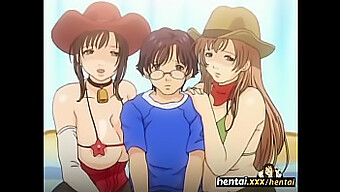 Nerdy Τύπος Παίρνει Σάντουιτς Από Μεγάλα Μωρά - Anime Hentai