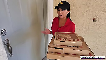 Ember Snow Delivers Pizza And A Steamy Threesome