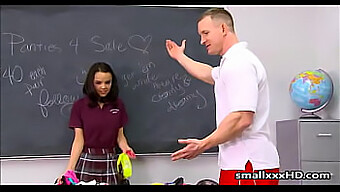 Petite Cheerleader'S Intimate Encounter With Her Fitness Instructor