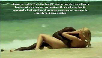 Passionate Hotwife Embraces Love With Her Ebony Lover, Intimately Described In Captions.