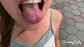 Hd-Video Vom Pov-Blowjob Der Frechen Freundin Im Freien In Rock