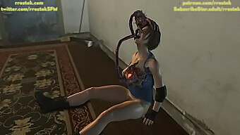 Jill Valentine'S Deepthroat And Face-Fucking With A Monster In Animated Resident Evil