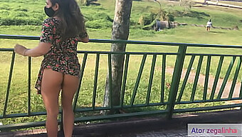 Brazilian Wife Flaunts Her Assets In Public, Bare-Assed