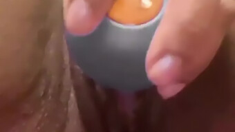 Female Masturbation Close-Up With A Dildo