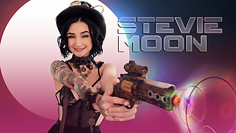 Geile Knapperd Bevredigt Steampunk Babe Stevie Moon Met Zijn Grote Lul