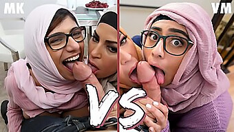 Compara Y Contrasta: Mia Khalifa Y Violet Myers Van De Frente En Un Bangathon Caliente