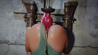 Cartoon Lara Croft Bondage Und Sexmaschine Erleben